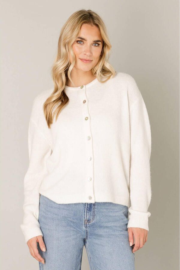 Base Level Cardigan Yuli met wol en knoopsluiting - Foto 2