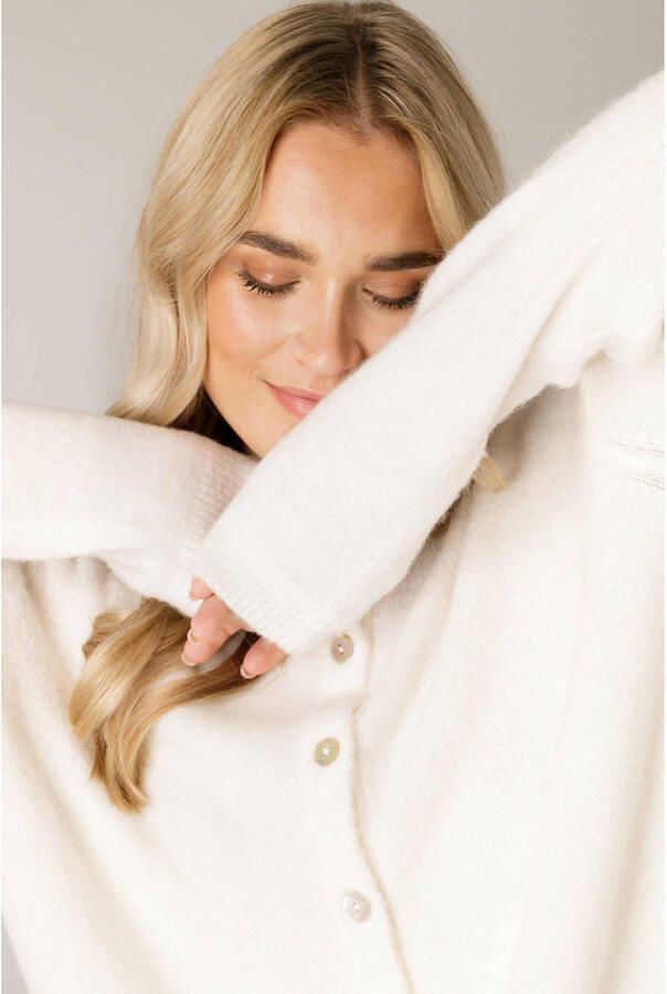 Base Level Cardigan Yuli met wol en knoopsluiting