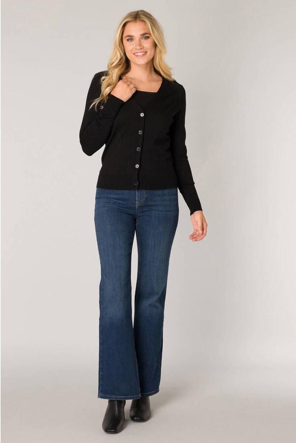 Base Level fijngebreid vest Yvonne zwart - Foto 2