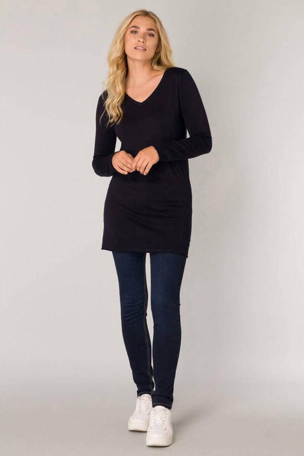 Base Level fijngebreide tuniektop Yola donkerblauw - Foto 2