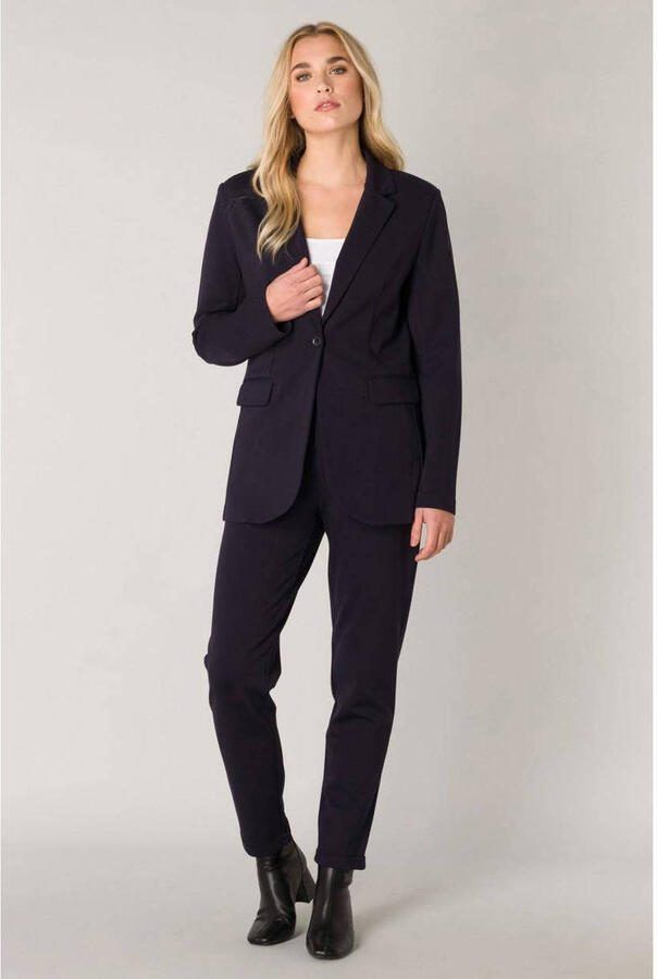 Base Level getailleerde blazer Yace donkerblauw - Foto 3