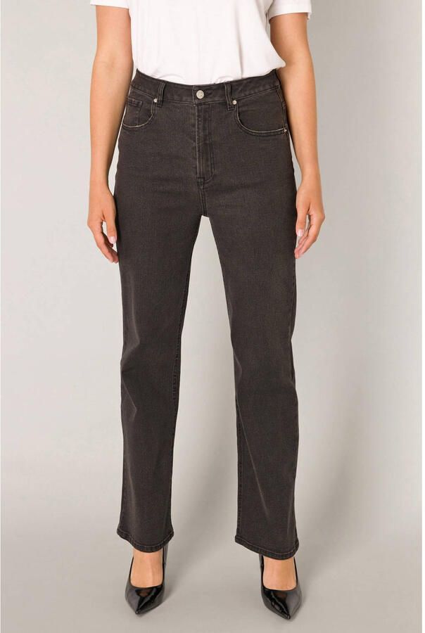 Base Level high waist wide leg jeans black denim - Foto 2
