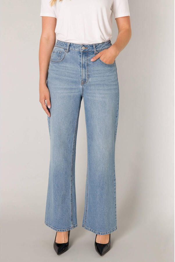 Base Level high waist wide leg jeans light blue denim - Foto 2