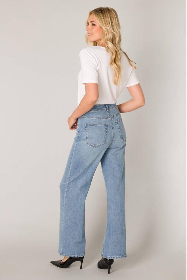 Base Level high waist wide leg jeans light blue denim