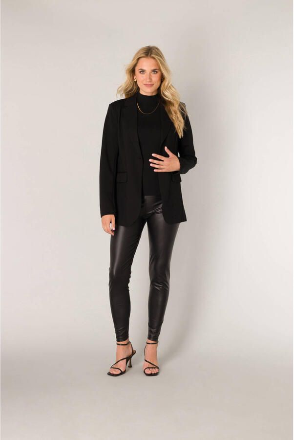 Base Level Legging Ysabel In glanzende imitatieleer-look