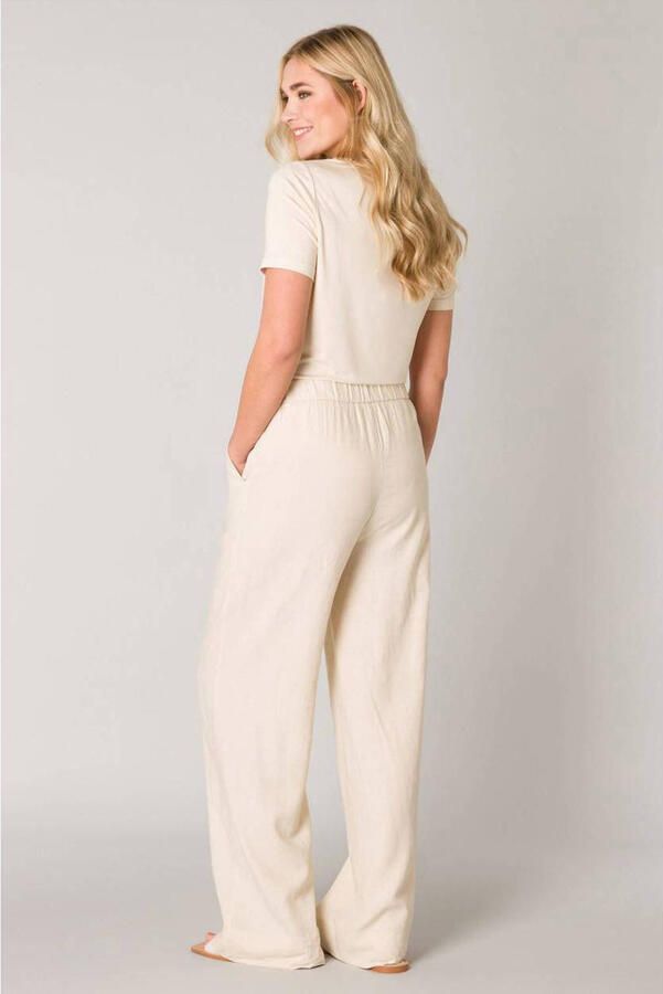 Base Level Linnen broek YUL Zomerbroek met elastische band