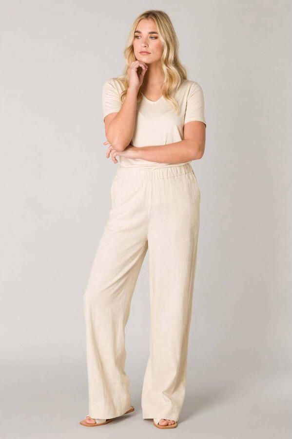 Base Level Linnen broek YUL Zomerbroek met elastische band - Foto 2