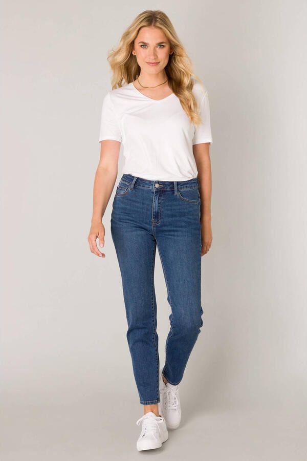 Base Level Slim fit jeans Arin in blauwe wassing