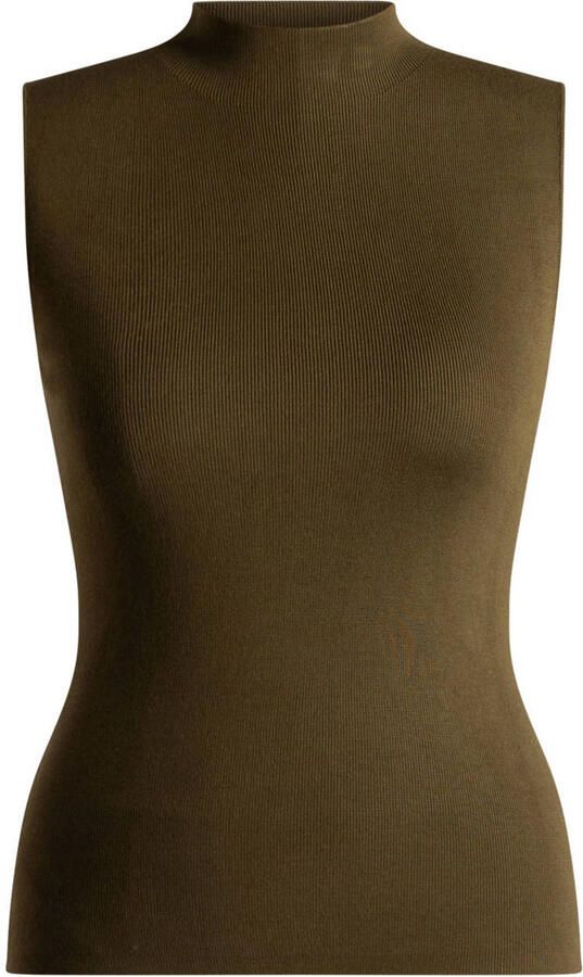 Base Level mouwloze top rib gebreid