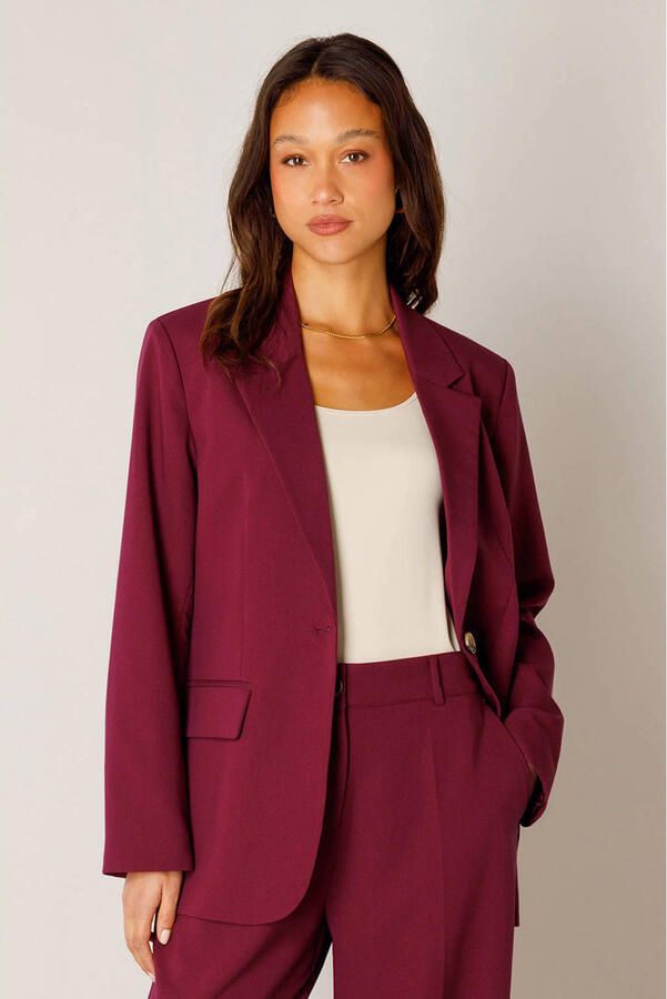 Base Level regular blazer donkerrood