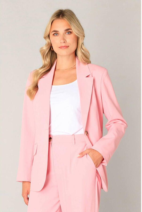 Base Level regular blazer lichtroze