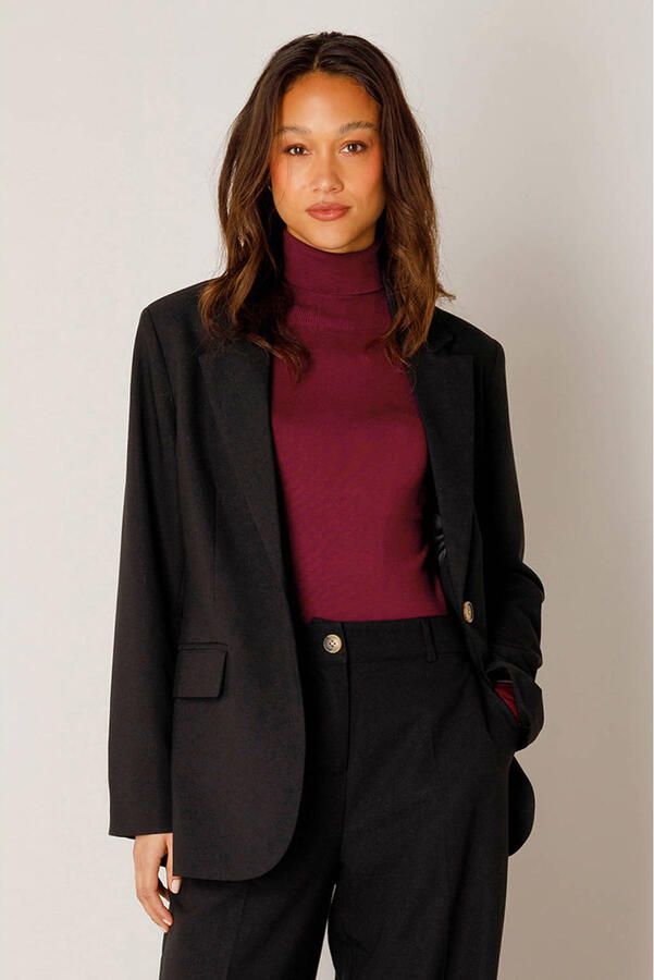 Base Level regular blazer zwart