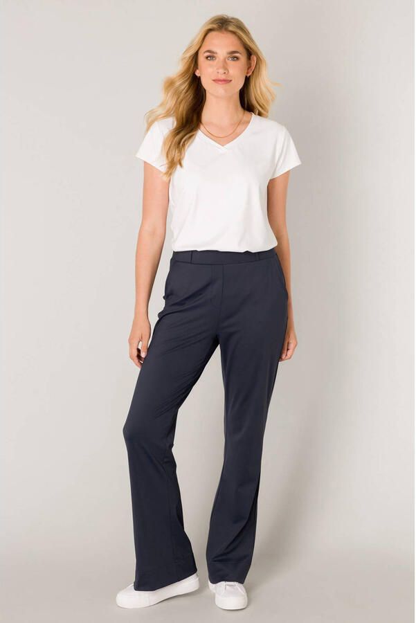 Base Level Stoffen broek Tiana Zomerbroek van pure viscose