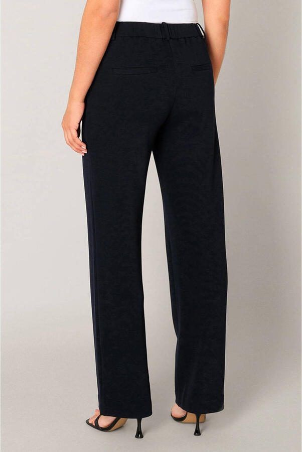 Base Level straight regular waist broek donkerblauw - Foto 3