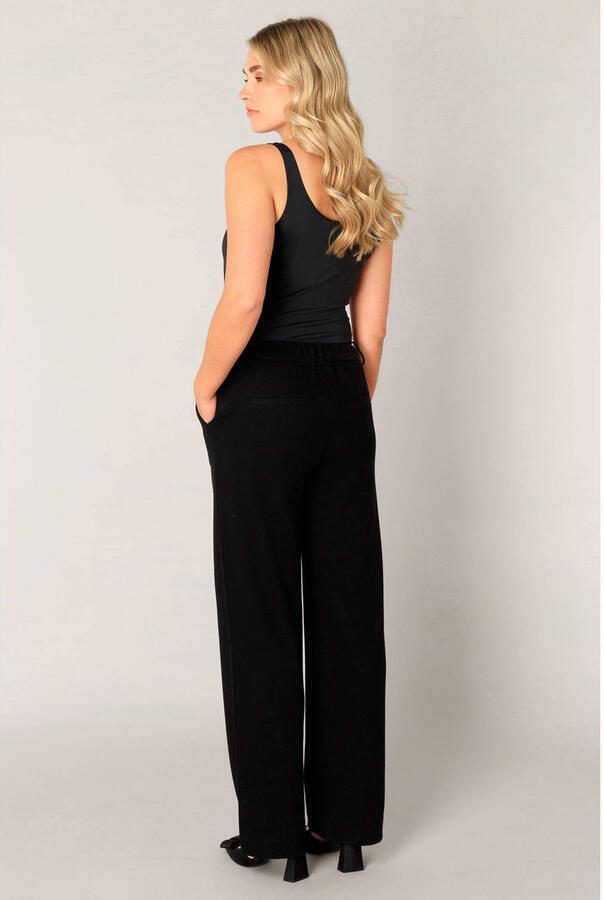 Base Level straight regular waist broek zwart - Foto 2