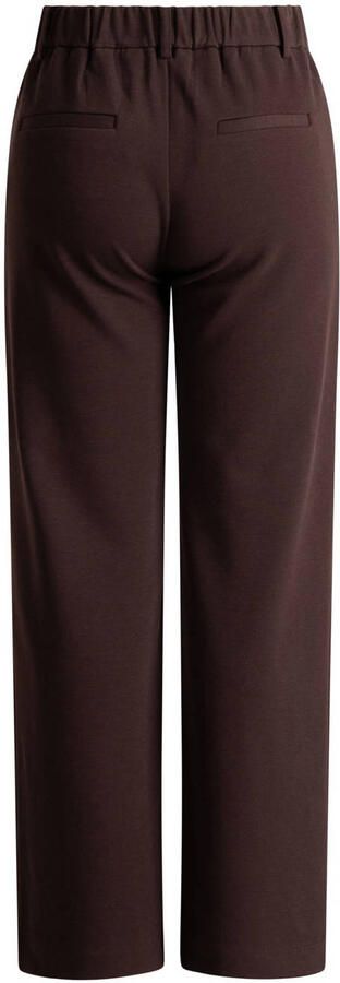 Base Level straight regular waist broek donkerbruin
