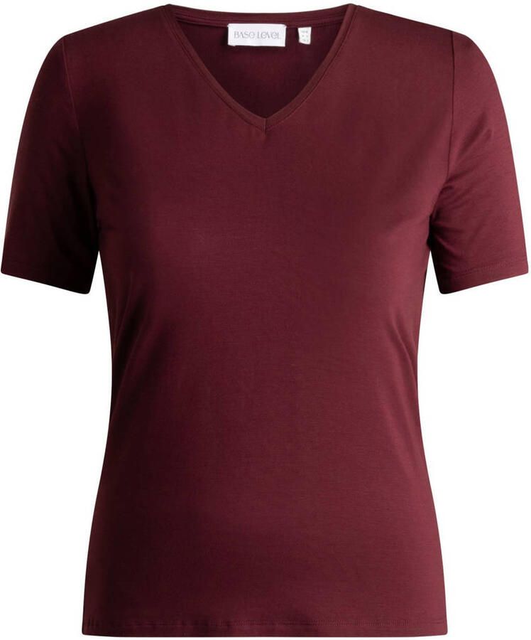 Base Level T-shirt donkerrood