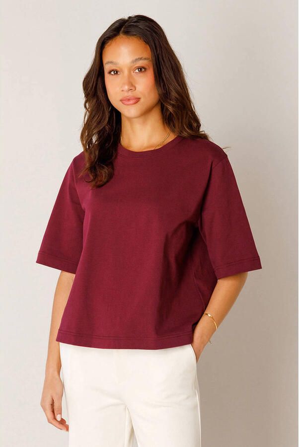 Base Level T-shirt donkerrood