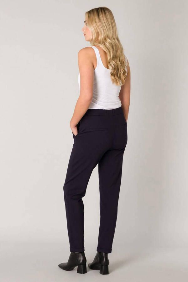 Base Level tapered fit Yoel broek donkerblauw - Foto 3