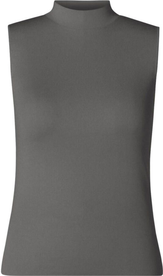 Base Level top rib gebreid grijs