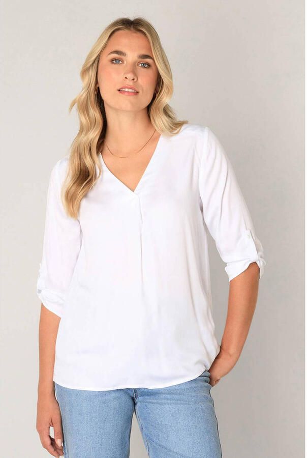 Base Level Shirtblouse met v-hals