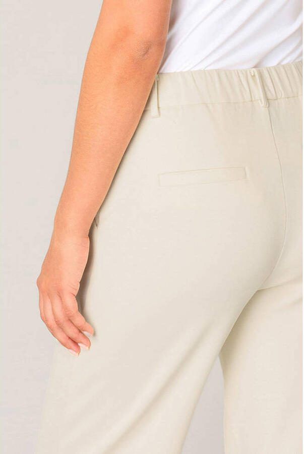 Base Level Stoffen broek Zomerbroek met uitlopende pijpen en elastaan - Foto 2