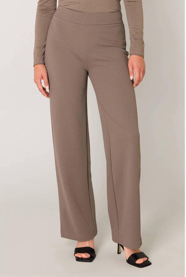 Base Level wide leg high waist broek