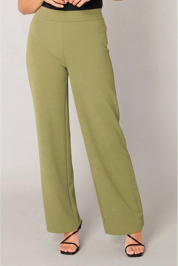 Base Level wide leg high waist broek