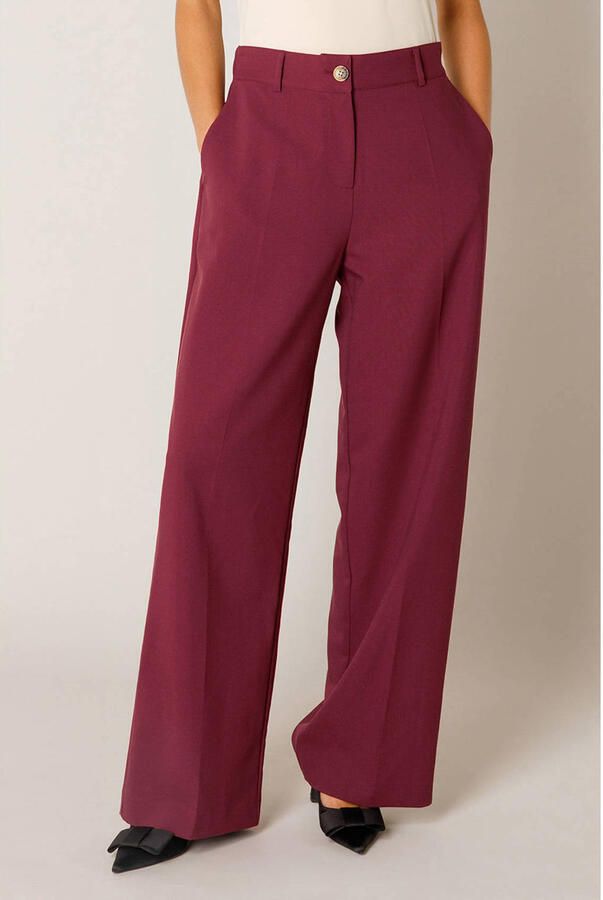 Base Level wide leg high waist broek