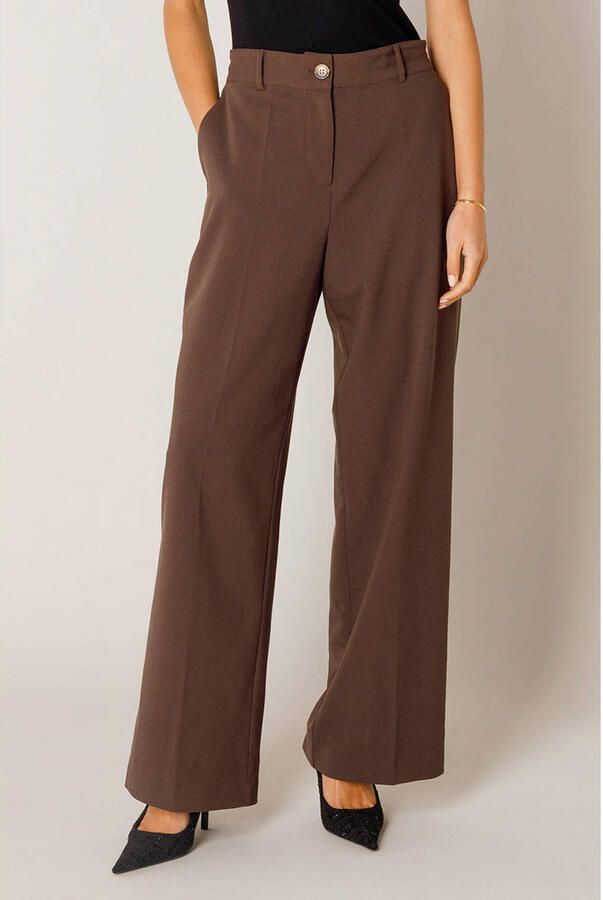 Base Level wide leg high waist broek