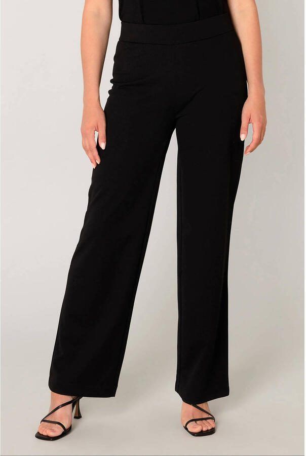 Base Level wide leg high waist broek zwart - Foto 2