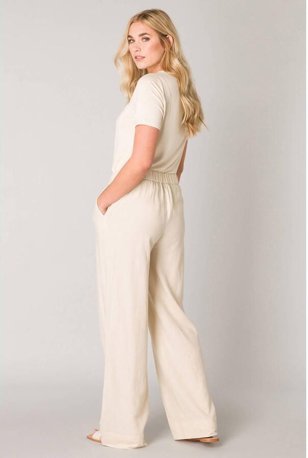 Base Level Linnen broek YUL Zomerbroek met elastische band - Foto 2
