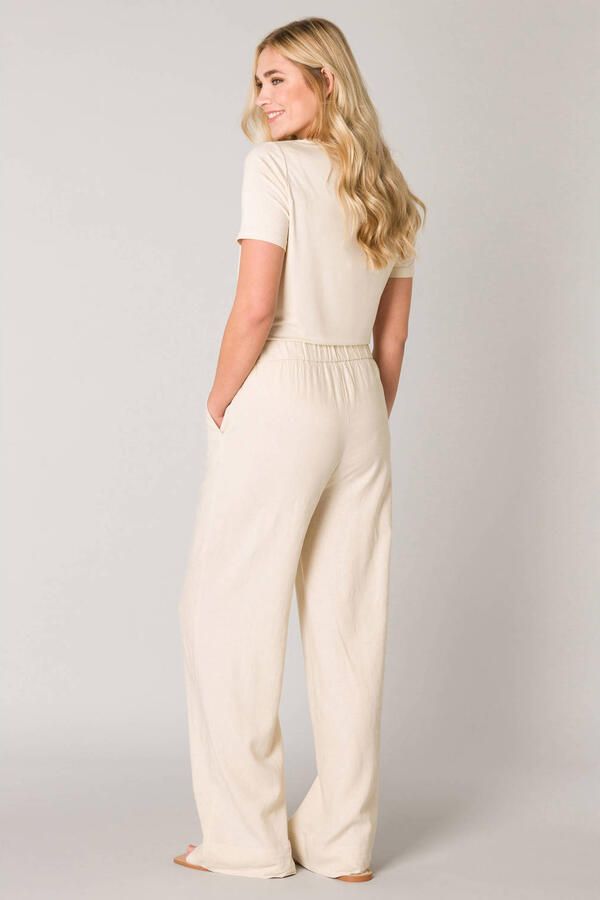 Base Level Linnen broek YUL Zomerbroek met elastische band - Foto 3