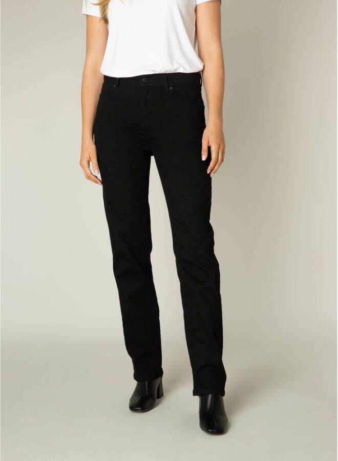 Base Level high waist regular fit broek Elif zwart