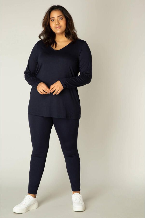 Base Level Curvy Shirt met lange mouwen Alize Zachte licht glanzende kwaliteit