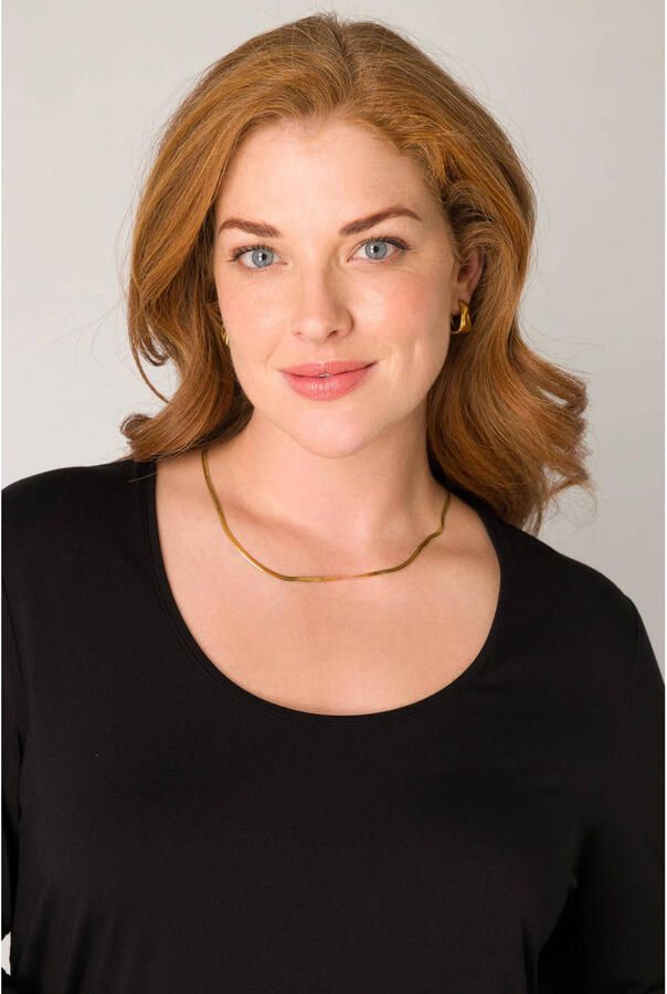 Base Level Curvy Shirt met lange mouwen met een ronde hals - Foto 2