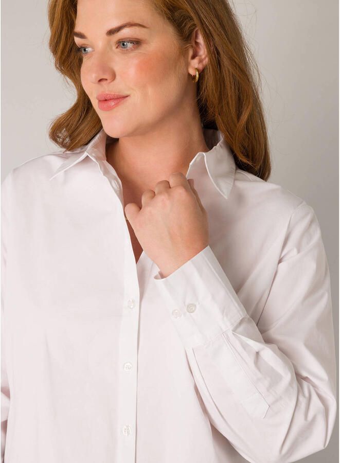 Base Level Curvy Overhemdblouse in grote maten