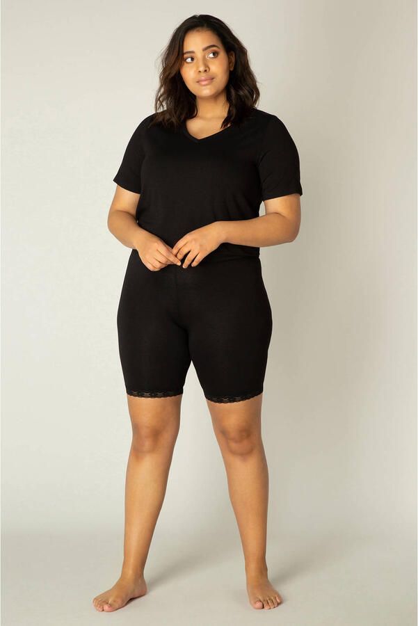 Base Level Curvy Fietsbroekje AVA met kanten randje - Foto 2