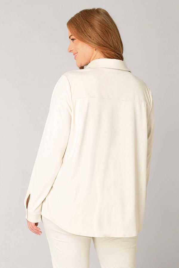 Base Level Curvy blouse travelstof zand - Foto 3