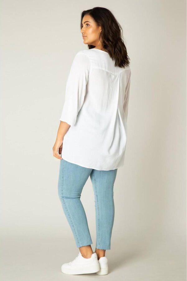 Base Level Curvy Shirtblouse Yanina met v-hals - Foto 2