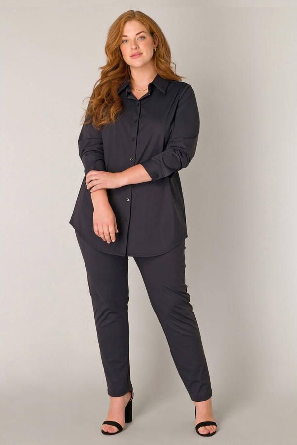 Base Level Curvy Blouse met lange mouwen Lara met stretch - Foto 2
