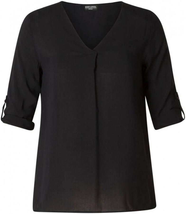 Base Level Curvy Shirtblouse Yanina met v-hals - Foto 3