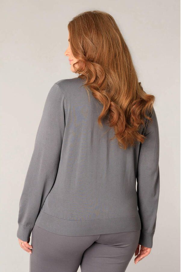 Base Level Curvy cardigan grijs - Foto 3