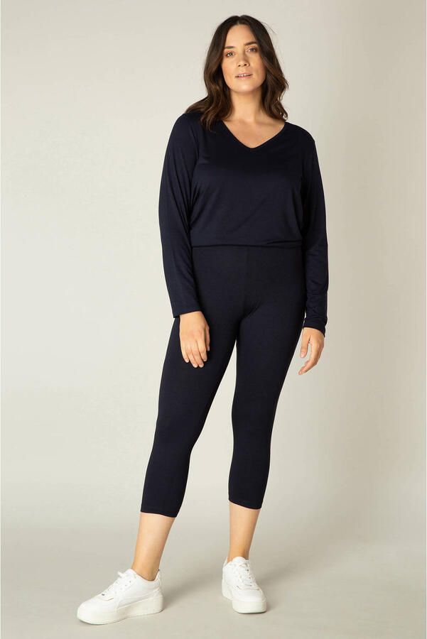 Base Level Curvy cropped basis legging Audrey donkerblauw - Foto 2