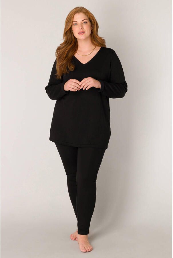 Base Level Curvy Gebreide trui Anine met v-hals - Foto 3