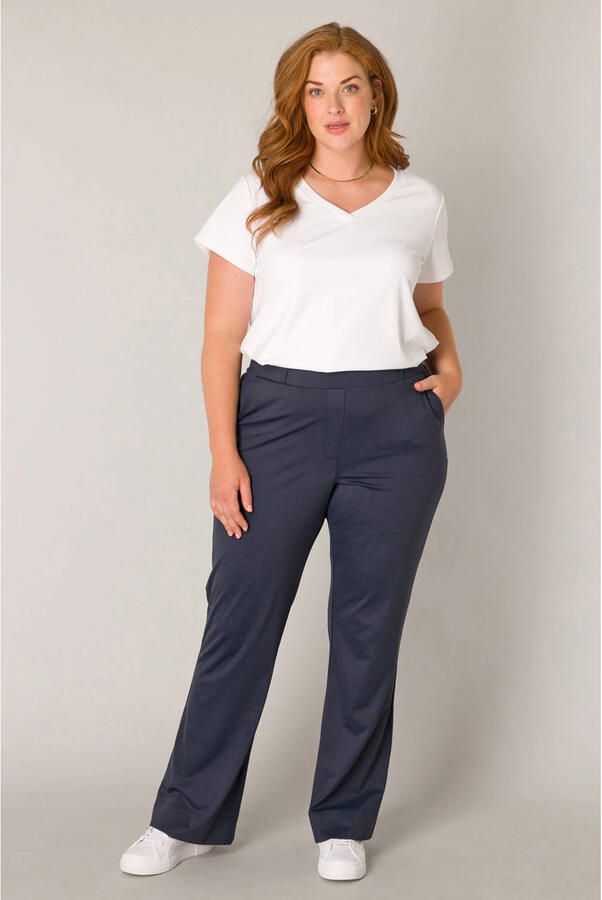 Base Level Curvy Stoffen broek Lori met stretch en lichte flair