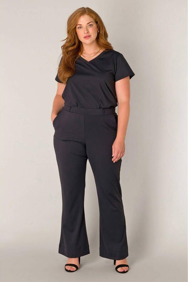 Base Level Curvy Stoffen broek Lori met stretch en lichte flair