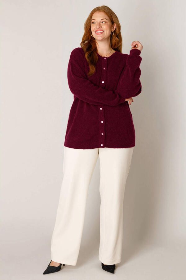 Base Level Curvy gebreid vest met wol