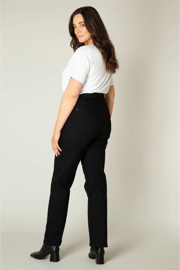 Base Level Curvy high waist straight leg jeans Ayda zwart