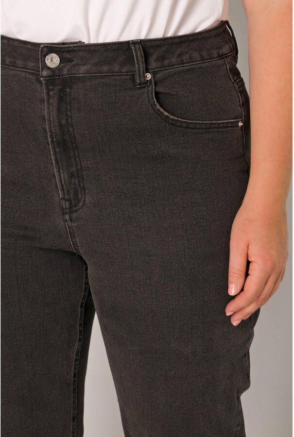 Base Level Curvy high waist wide leg jeans black denim - Foto 2
